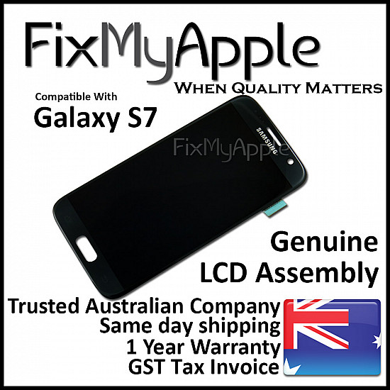 [Full OEM] Samsung Galaxy S7 OLED Touch Screen Digitizer Assembly - Black (With Adhesive)